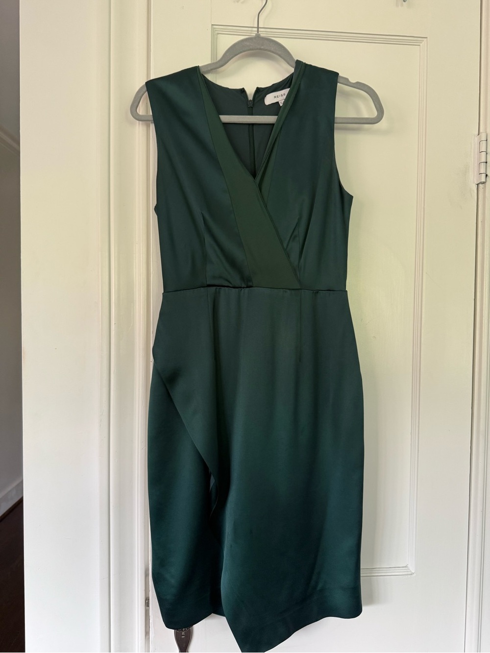 Reiss Deep Green Sleeveless Midi Dress